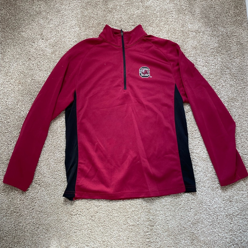 USC University of South Carolina Gamecock 3/4 Zip Unisex Pullover with Collar
